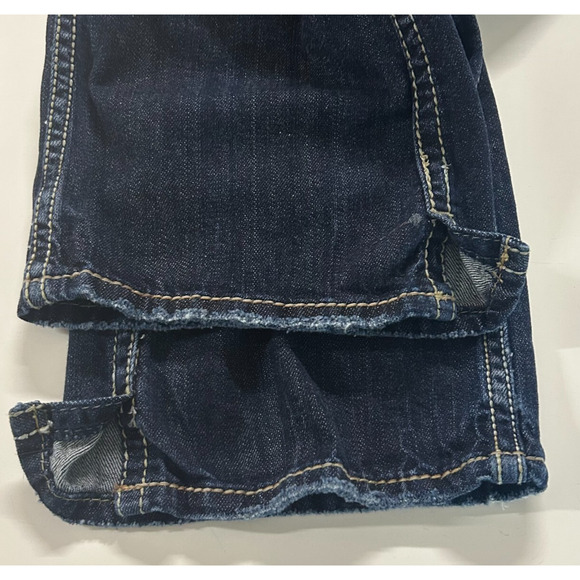 Silver Frances 18 Bootcut Jeans Womens 29X33 Blue Distressed Dark Actual 30X32 - Picture 3 of 10